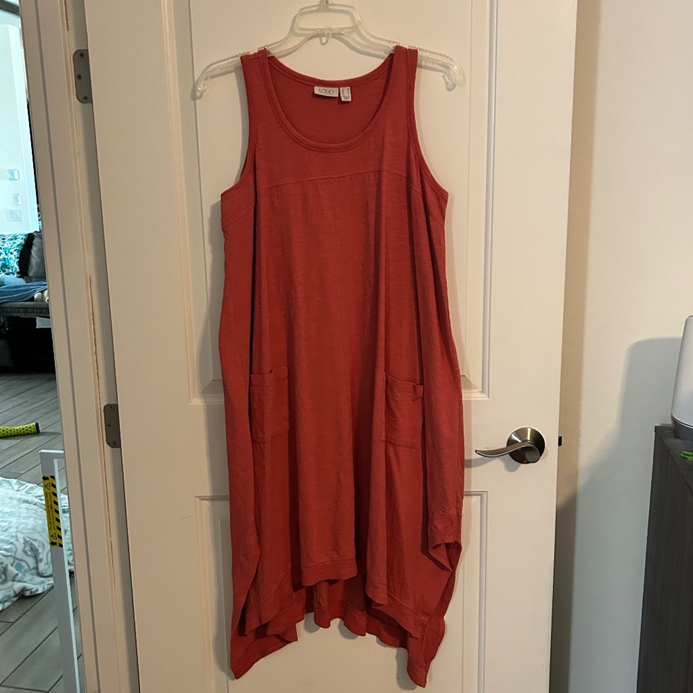 LOGO Sleveless Midi Dress